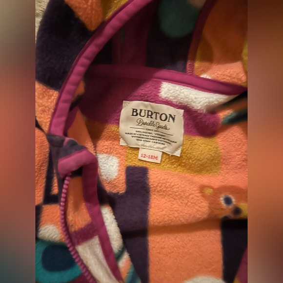 Burton fleece bunting 12-18 months - Picture 2 of 2